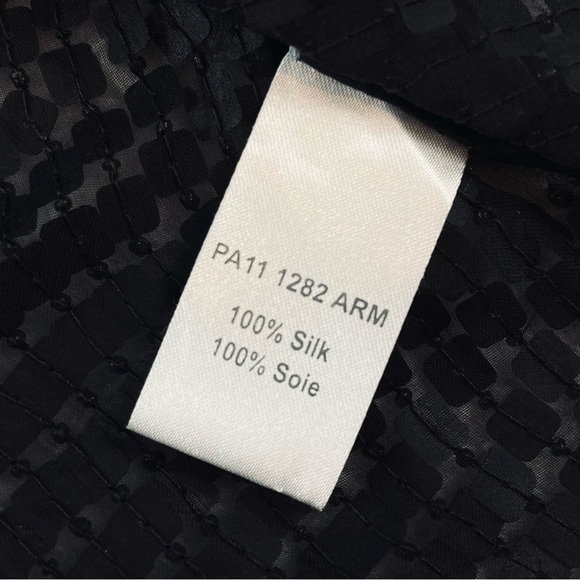 PARKER • Black Carson Combo Silk Chiffon Sequin Embellished Tank Top - Picture 15 of 16